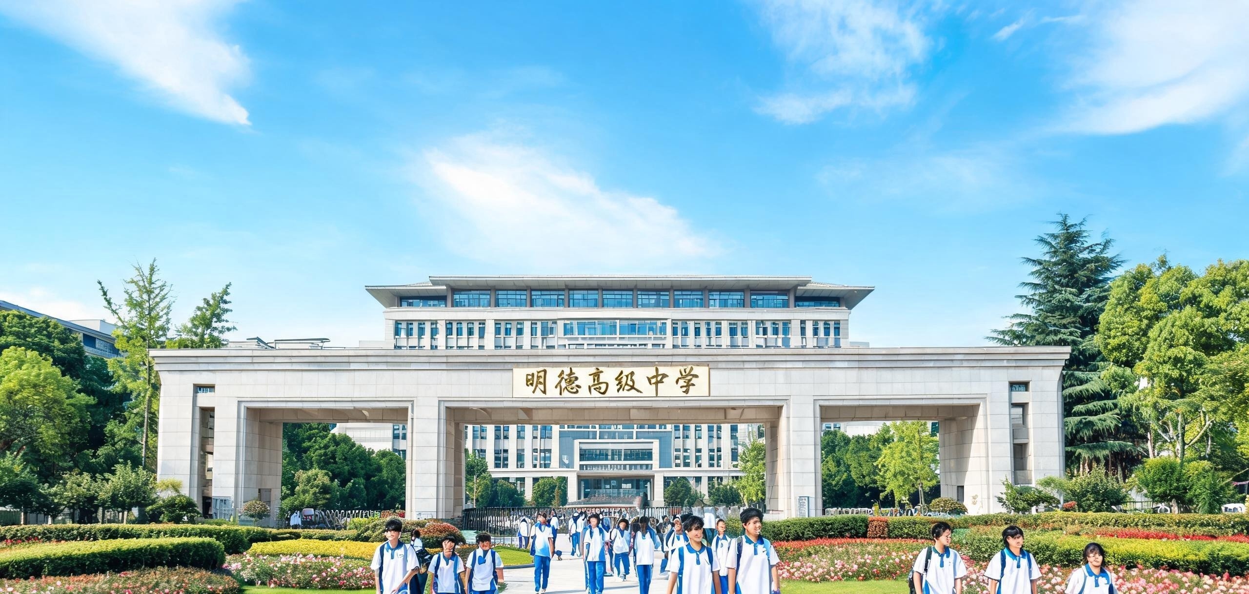 明德中学横幅